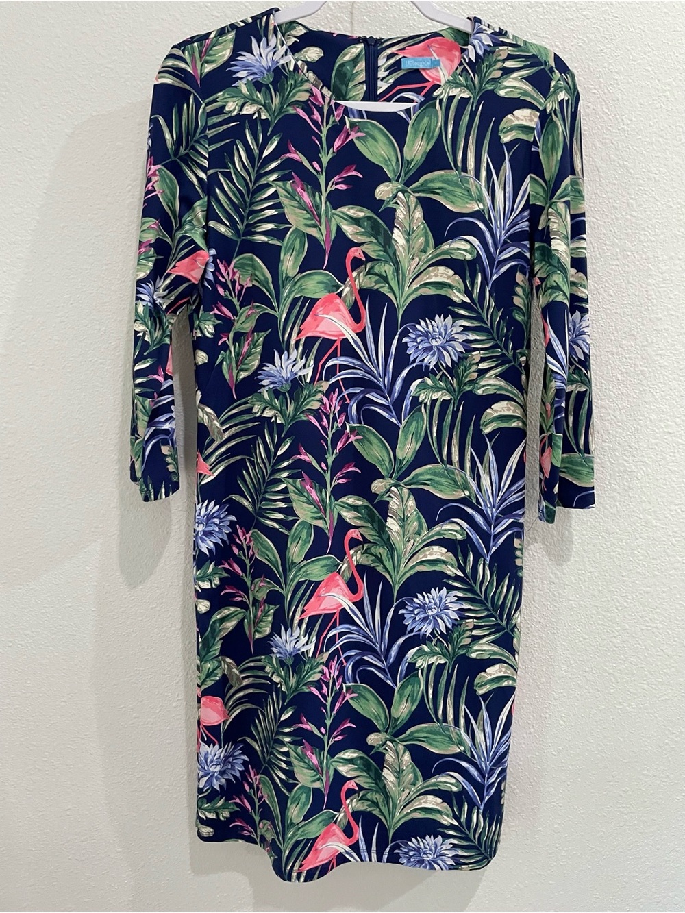 J.McLaughlin Tropical Catalina Shift Dress  Casual Beach Vacation Preppy Classic